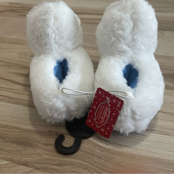 Kids White and Blue Abominable Snowman Slippers New With Tags - Picture 3 of 5